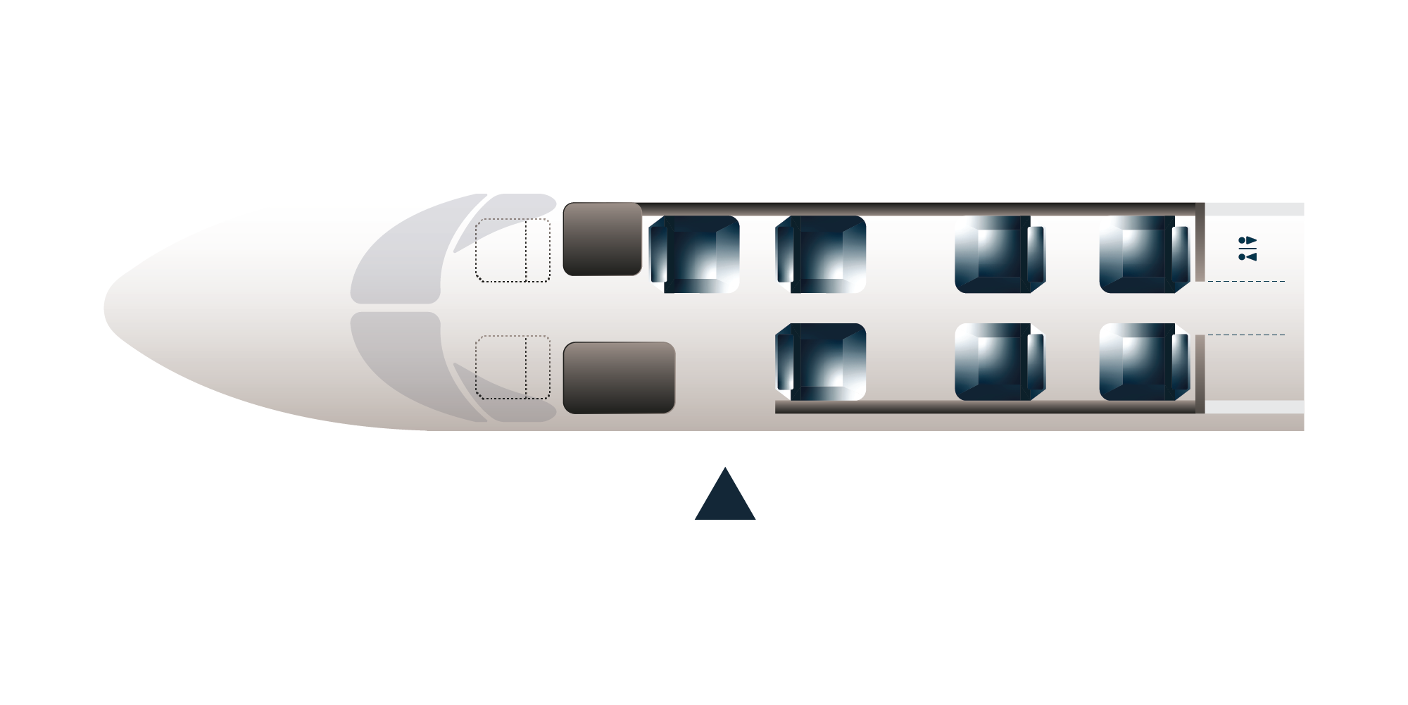 Embraer Phenom 300 Series cabin layout