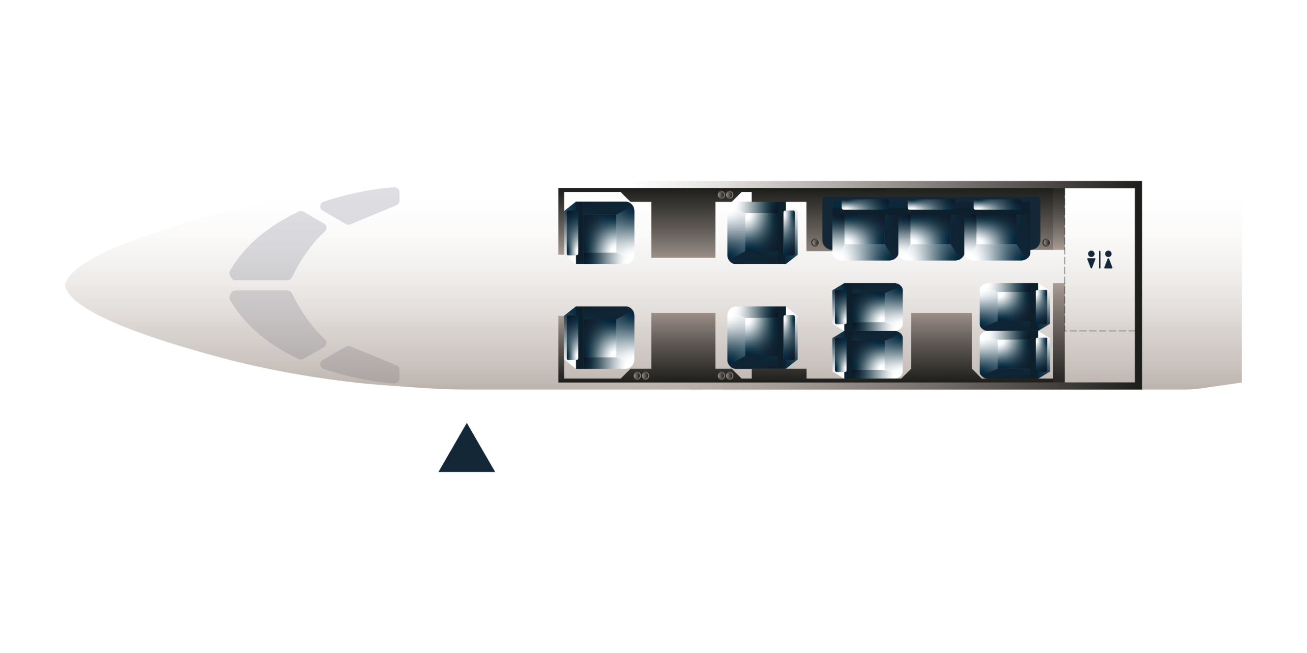 Gulfstream G200 cabin layout