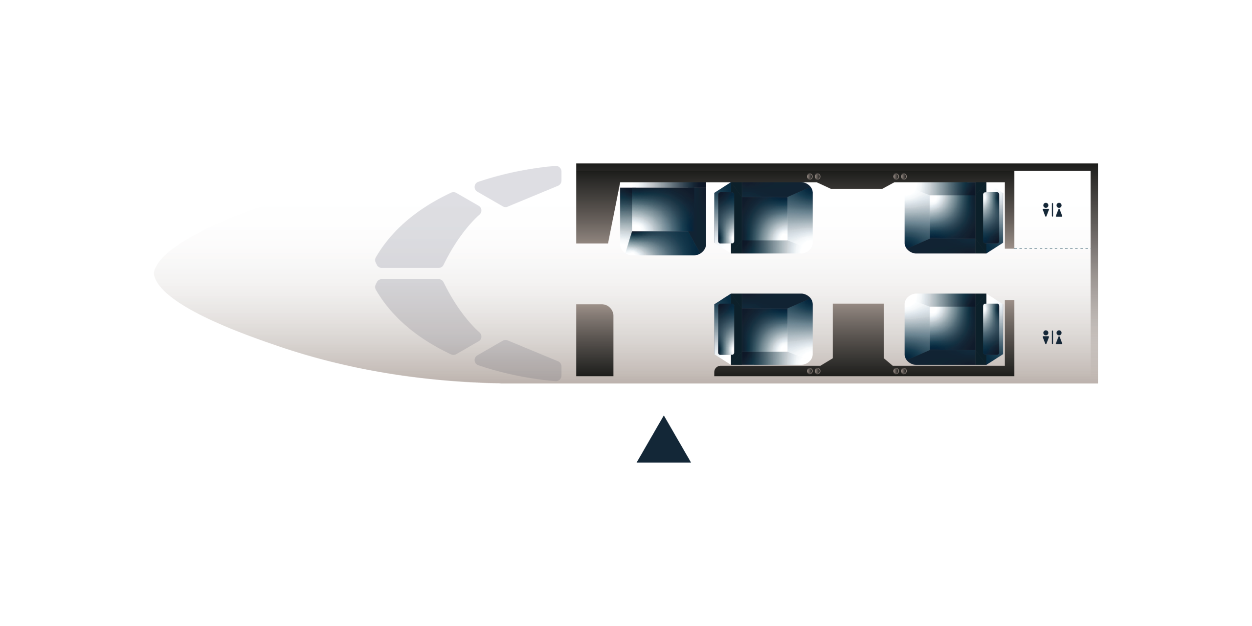 Honda HA-420 HondaJet cabin layout